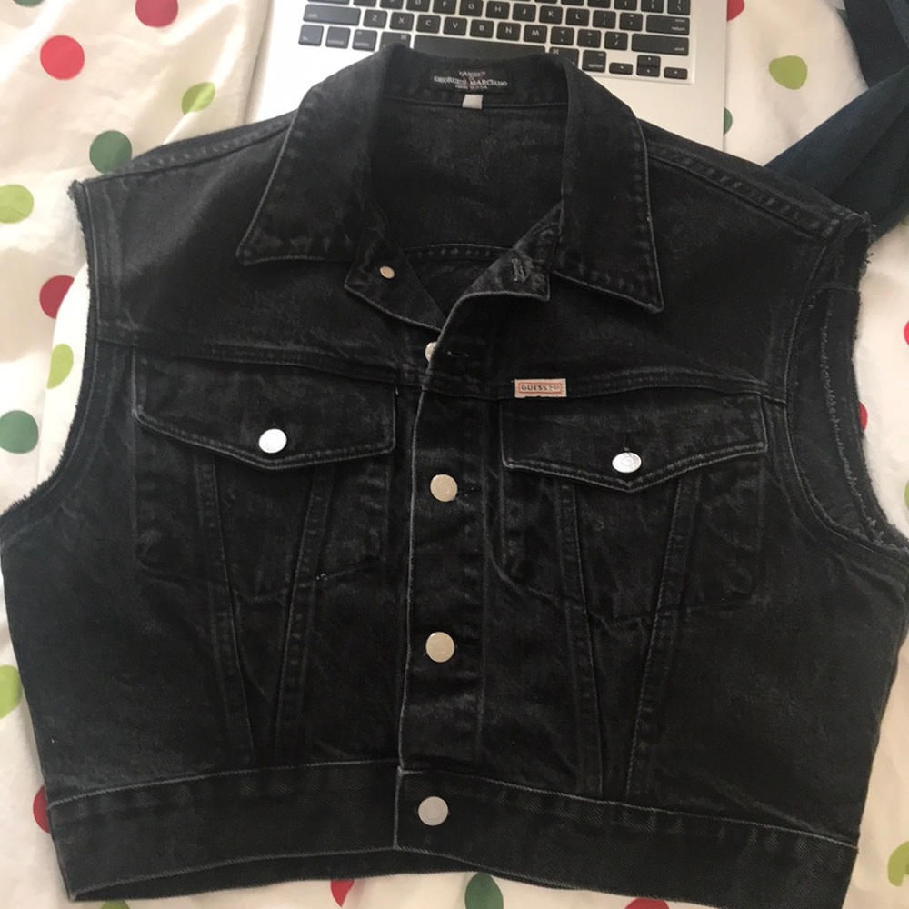 Guess Black Jean Vest
